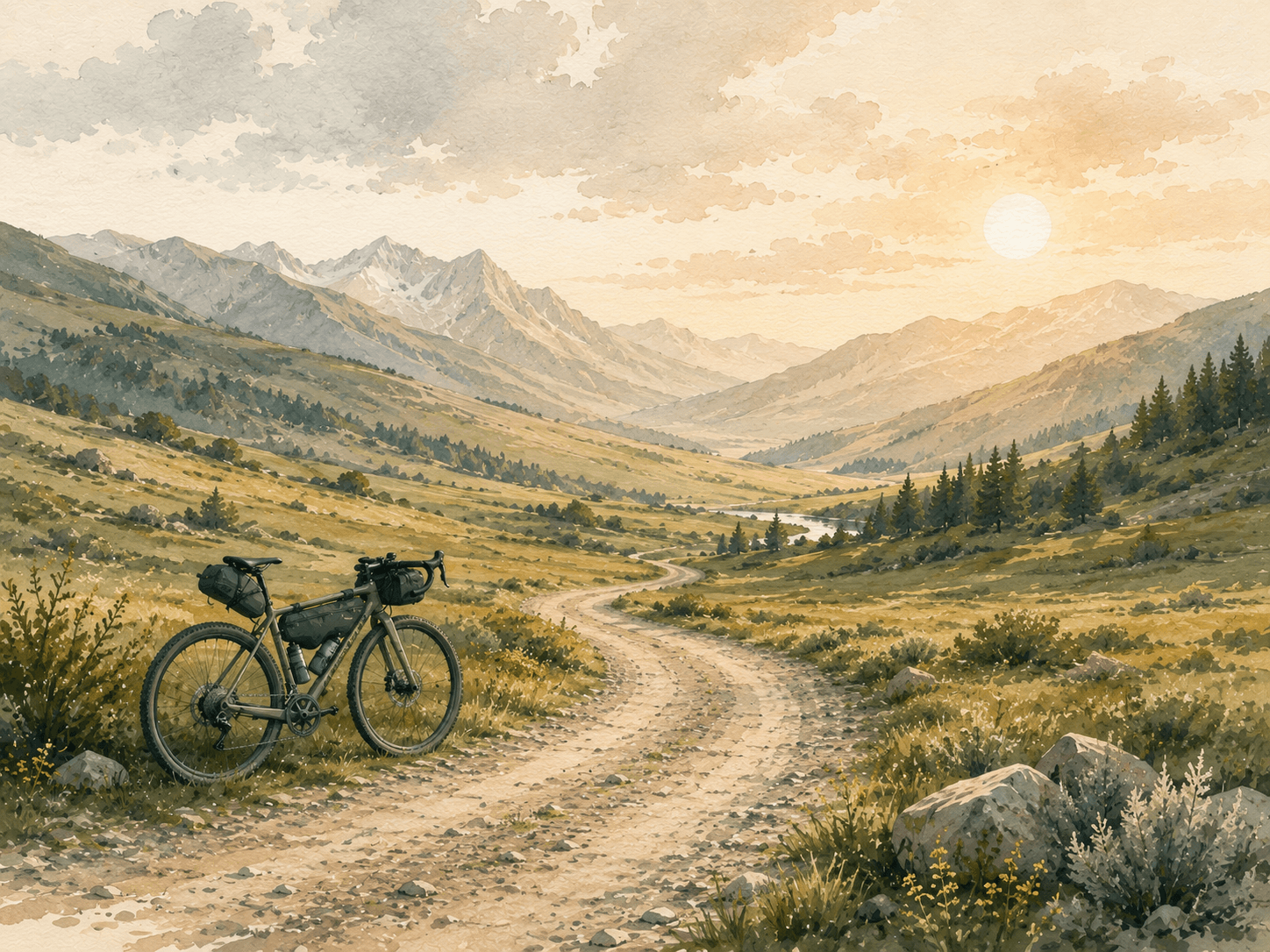 Bikepacking overnighter packing template in Packtrail